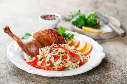 Запечённые утиные ножки с апельсином