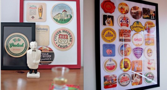 Как превратить подставки для стаканов в стильное настенное искусство