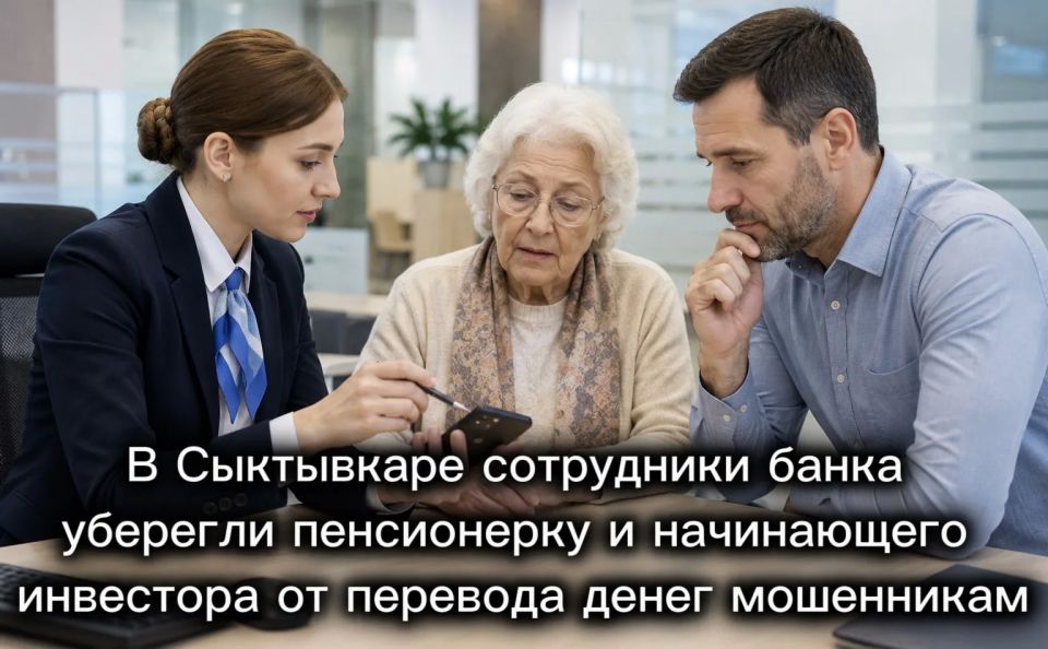 В Сыктывкаре сотрудники банка уберегли пенсионерку и начинающего инвестора от перевода денег мошенникам