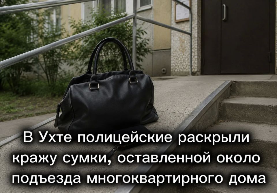 В Ухте полицейские раскрыли кражу сумки, оставленной около подъезда многоквартирного дома