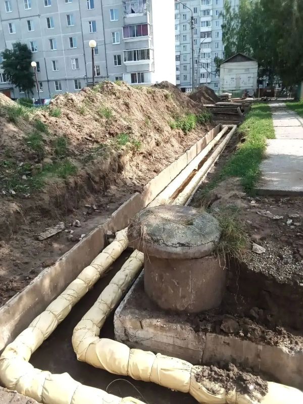 Заключительные работы по ремонту теплосетей в Эжве Заключительные работы по ремонту теплосетей в Эжве