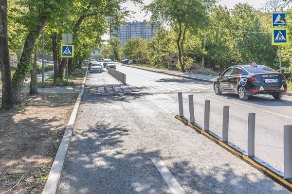 На трех участках дорог Владивостока установят делиниаторы