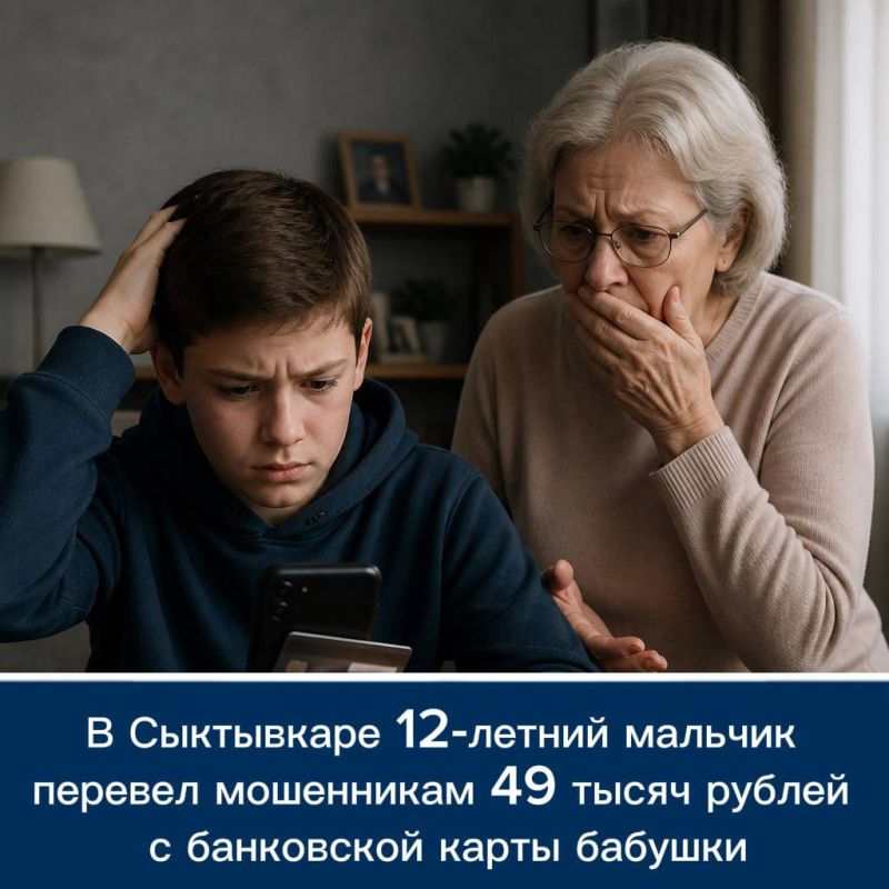 В Сыктывкаре 12-летний мальчик перевел мошенникам 49 тысяч рублей с банковской карты бабушки