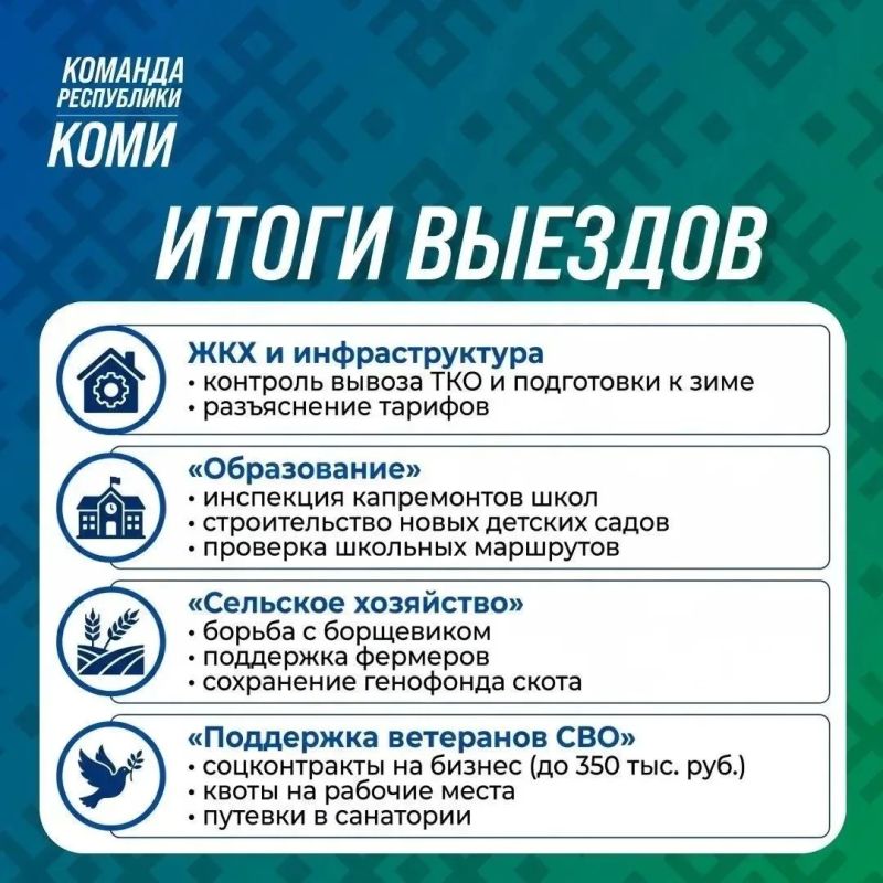 Какие меры принимает Команда Республики Коми в ходе объезда городов и районов