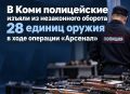 В Коми полицейские изъяли из незаконного оборота 28 единиц оружия в ходе операции «Арсенал»