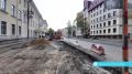 На улице Интернациональной в Сыктывкаре продолжается ремонт дороги и тротуара
