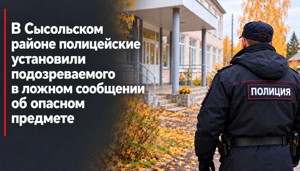 В Сысольском районе полицейские установили подозреваемого в ложном сообщении об опасном предмете