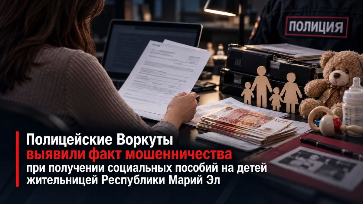 Полицейские Воркуты выявили факт мошенничества при получении социальных пособий на детей жительницей Республики Марий Эл