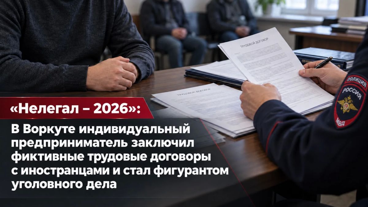 «Нелегал – 2026»: В Воркуте индивидуальный предприниматель заключил фиктивные трудовые договоры с иностранцами и стал фигурантом уголовного дела