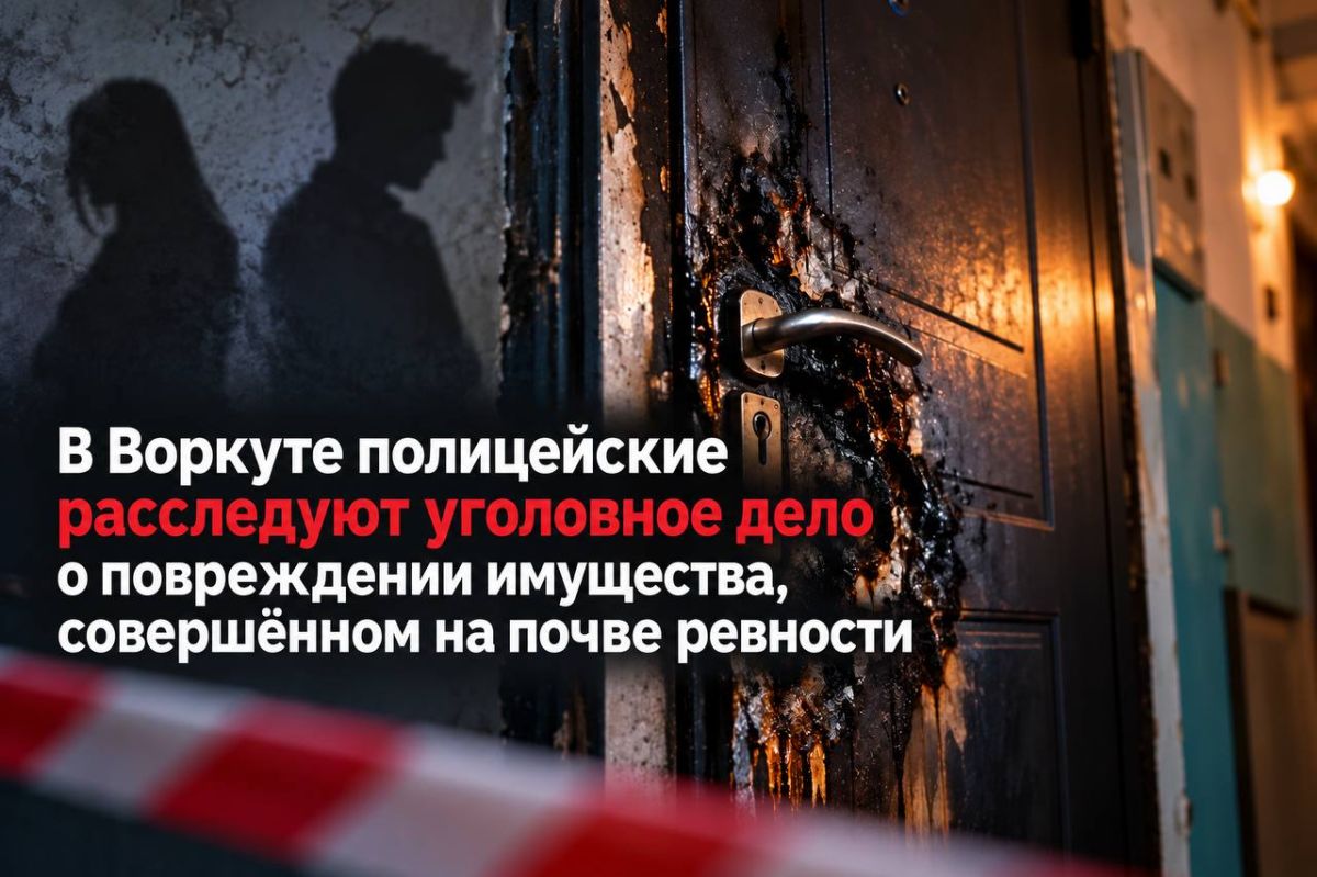 В Воркуте полицейские расследуют уголовное дело о повреждении имущества, совершённом на почве ревности